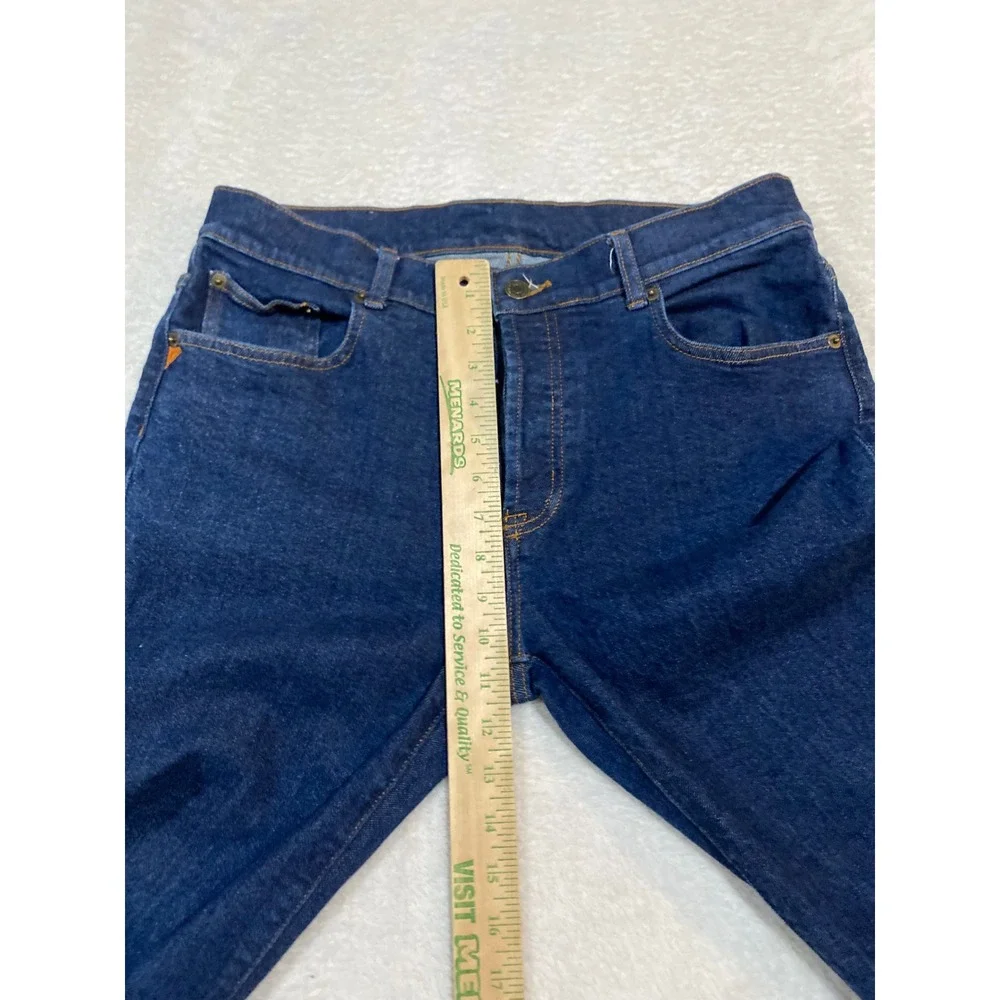 Robe di Kappa Mens Dark Wash Denim Jeans Size 34 Button Fly Slim Straight Leg
